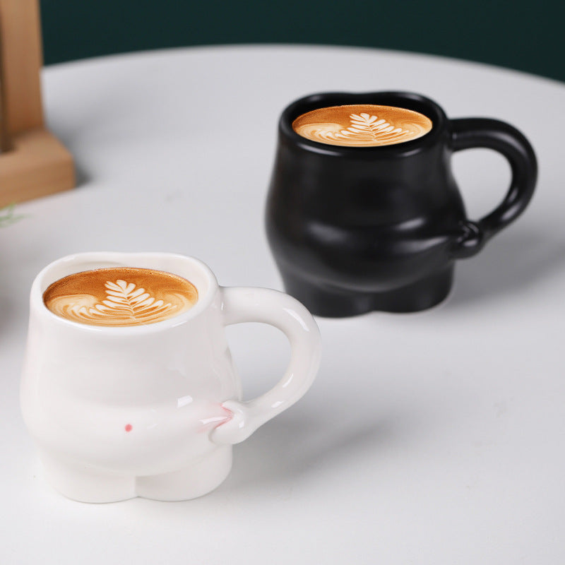 Cross-border hot selling cute belly cup ceramic milk coffee cup funny water cup niche design mug