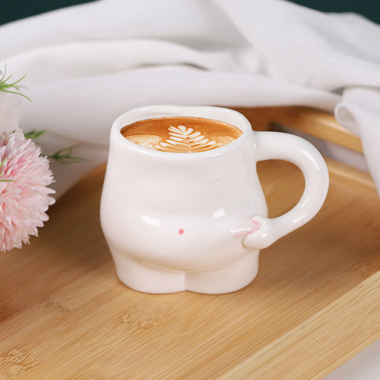 Cross-border hot selling cute belly cup ceramic milk coffee cup funny water cup niche design mug